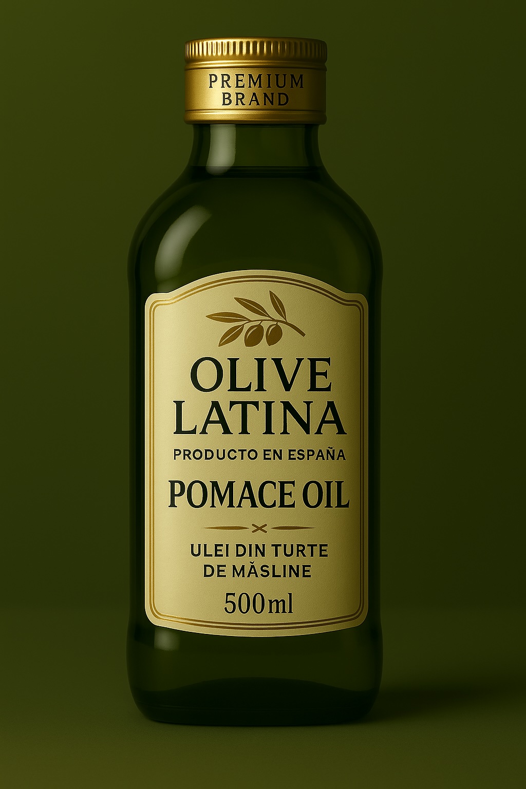 Detaliu etichetă Olive Latina